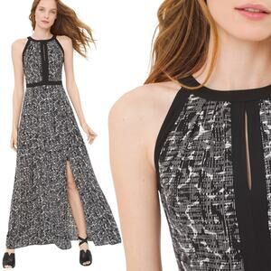 NWOT White House Black Market Printed Romantic Maxi Dress Size 2